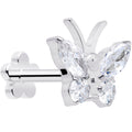 BodyCandy 16G 5/16 Titanium Reversible Flower Threadless Gem Butterfly Labret Tragus — main product shot