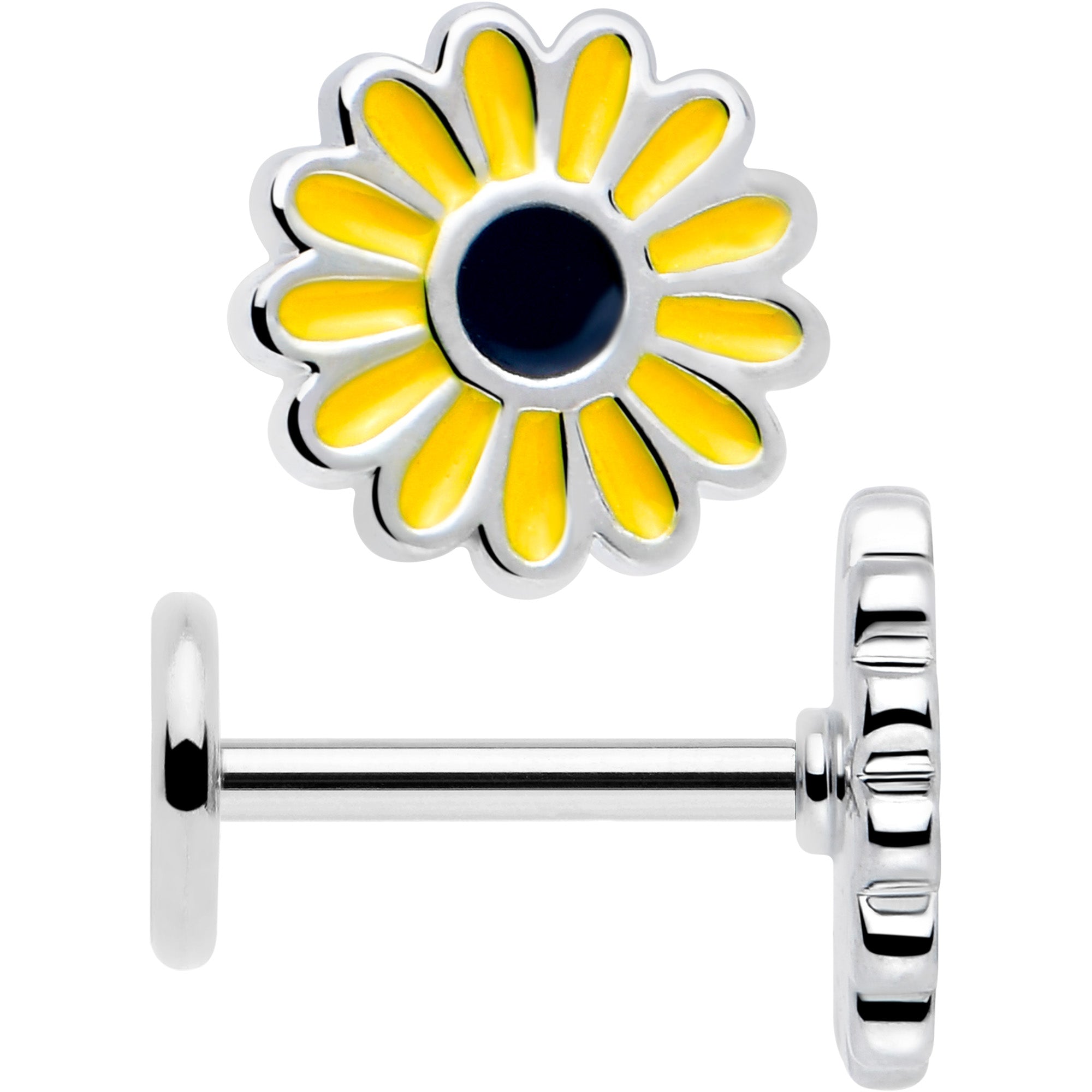 BodyCandy Cheery Sunflower Flat Back Earring Set of 2 — alternative angle
