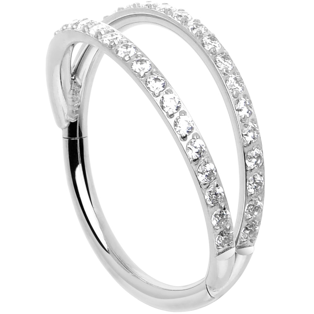 BodyCandy Micro Gem Titanium Hinged Double Nose Hoop — packaging