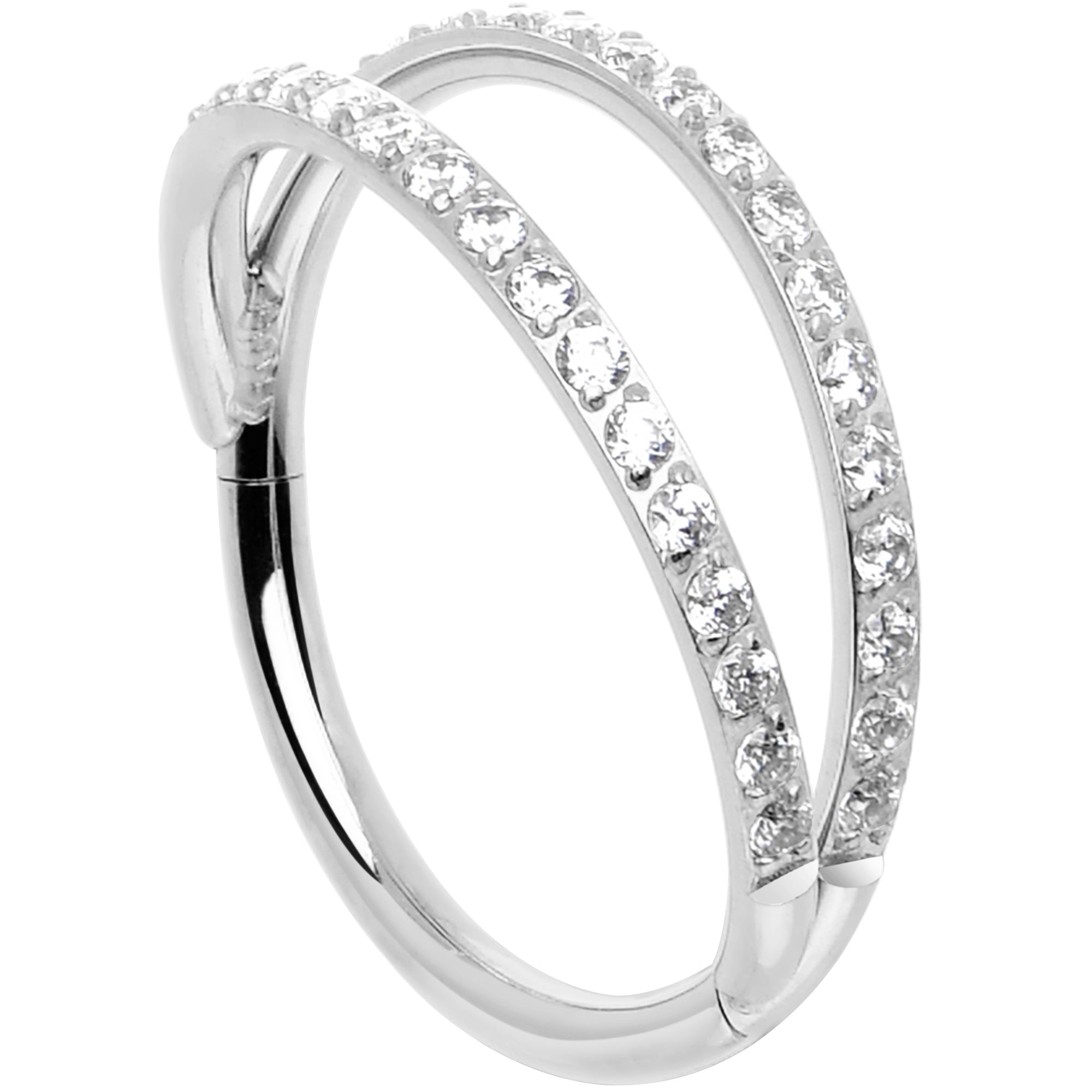 BodyCandy Micro Gem Titanium Hinged Double Nose Hoop — packaging