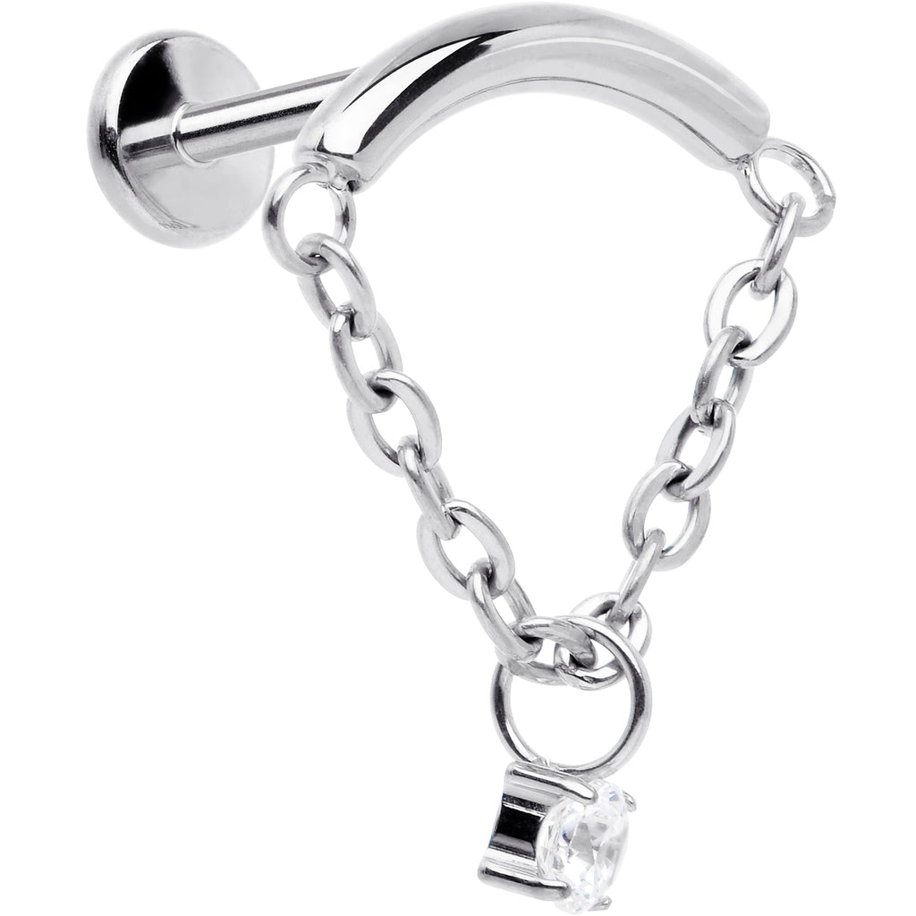 BodyCandy 18G 5/16 CZ Gem Titanium Threadless Dangle Hidden Helix Earring — alternative angle