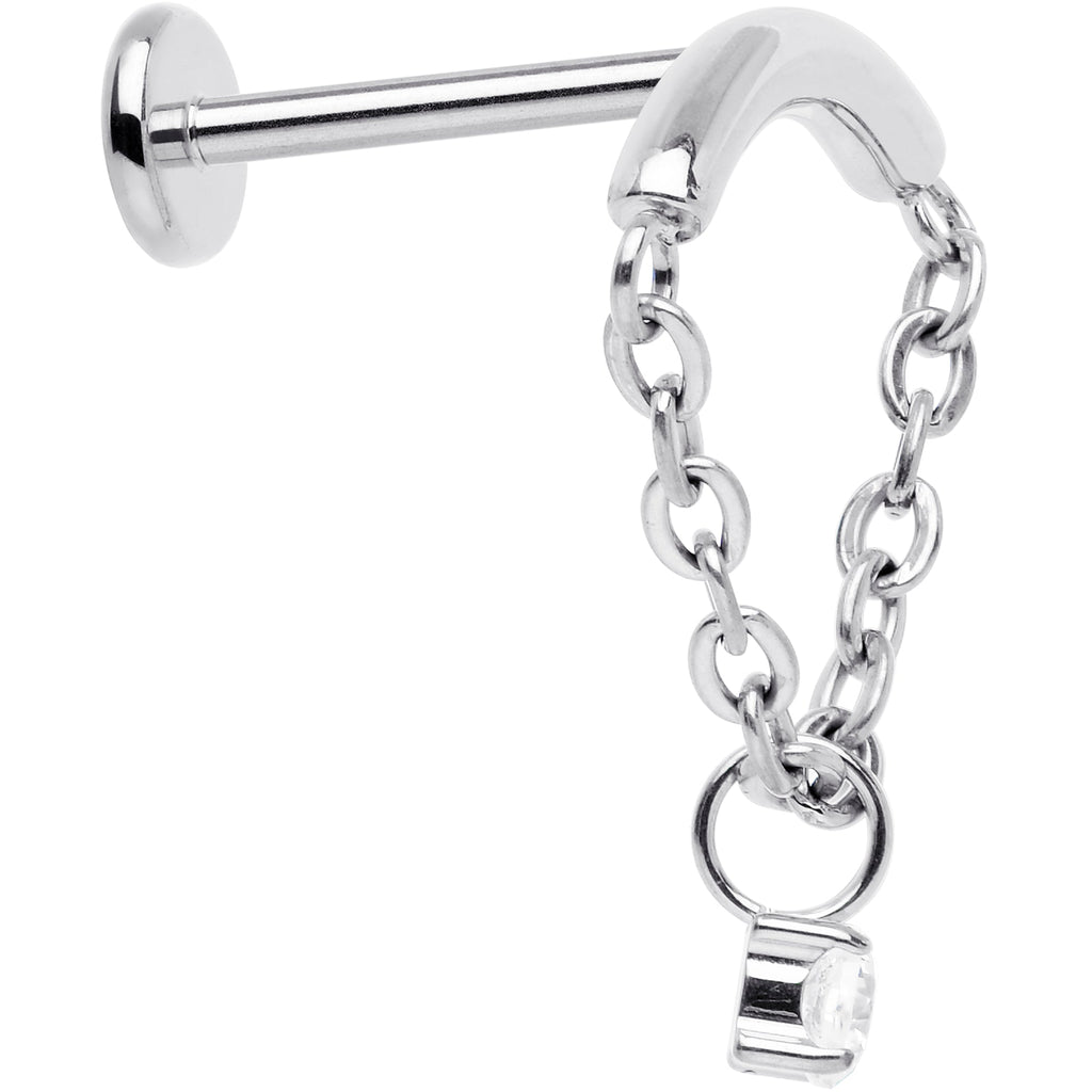 BodyCandy 18G 5/16 CZ Gem Titanium Threadless Dangle Hidden Helix Earring — lifestyle context