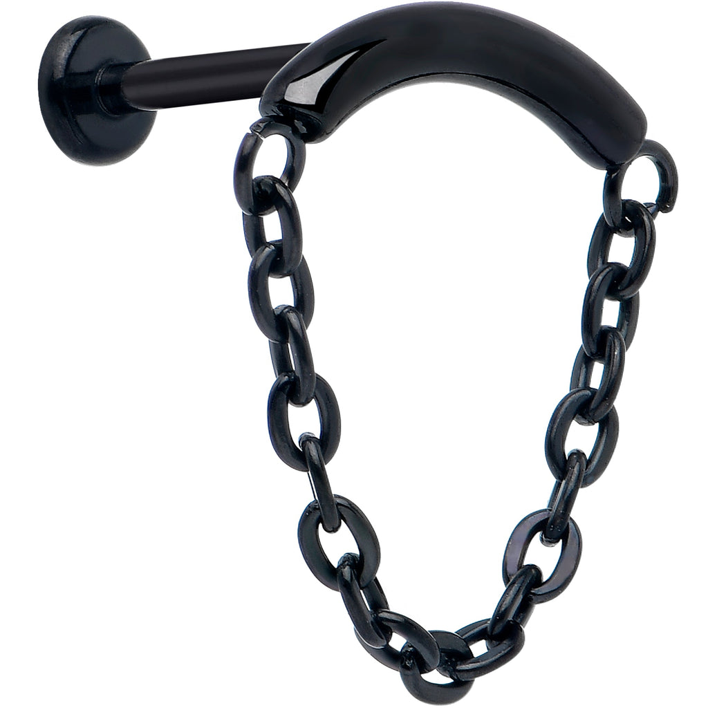 BodyCandy 18G 5/16 Titanium Threadless Chain Dangle Hidden Helix Earring — alternative angle
