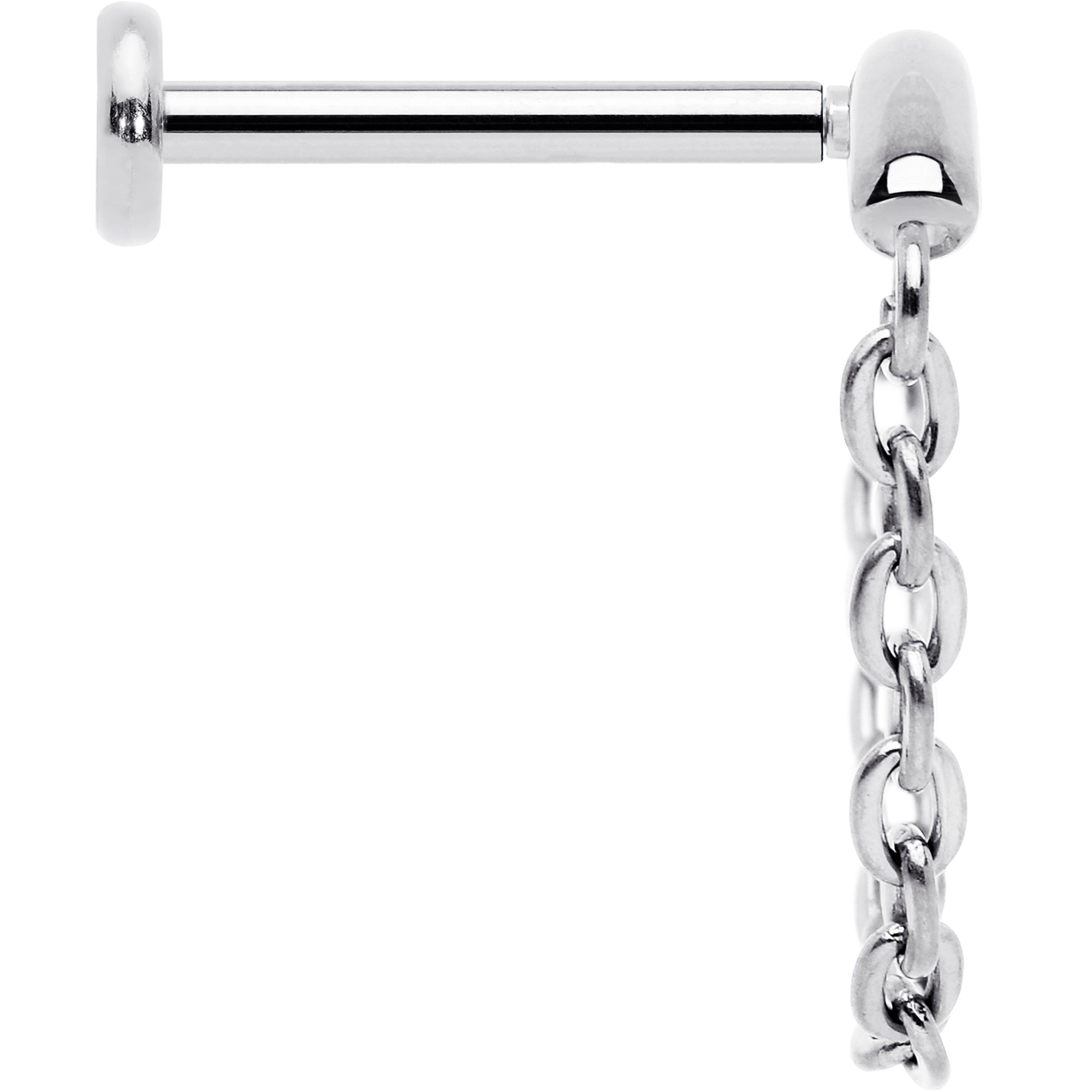 BodyCandy 18G 5/16 Titanium Threadless Chain Dangle Hidden Helix Earring — lifestyle context