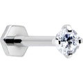 BodyCandy 16G 5/16 Clear Gem Implant Grade Titanium Threadless Reversible Hex Flatback Stud — main product shot