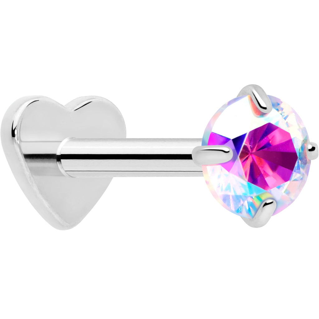 BodyCandy 18G 5/16 CZ Implant Grade Titanium Reversible Threadless Flatback — color detail