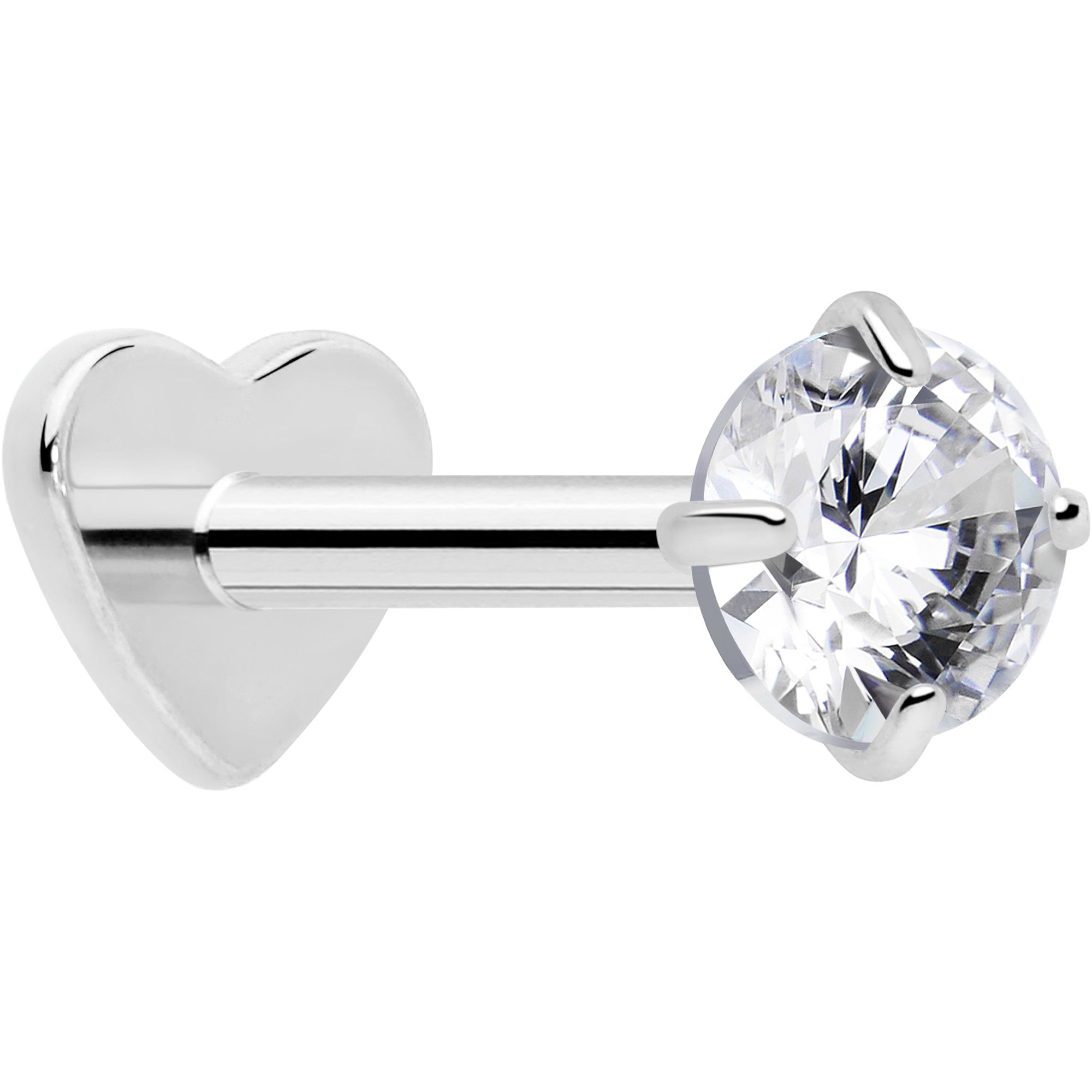 BodyCandy 18G 5/16 CZ Implant Grade Titanium Reversible Threadless Flatback — fabric or material detail