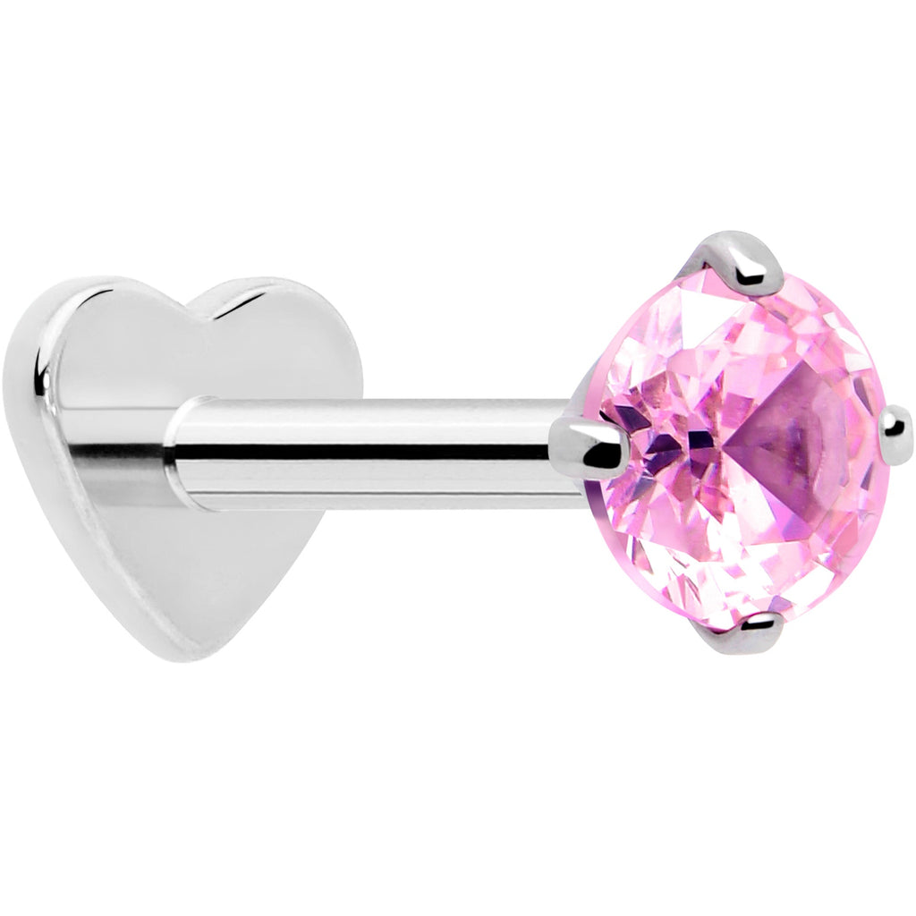 BodyCandy 18G 5/16 CZ Implant Grade Titanium Reversible Threadless Flatback — feature highlight