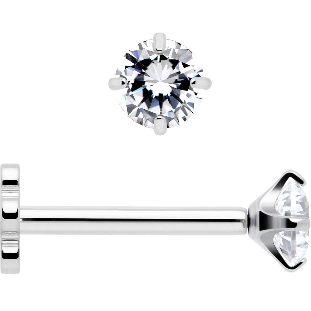 BodyCandy 18G 5/16 CZ Implant Grade Titanium Reversible Threadless Flatback — alternative angle