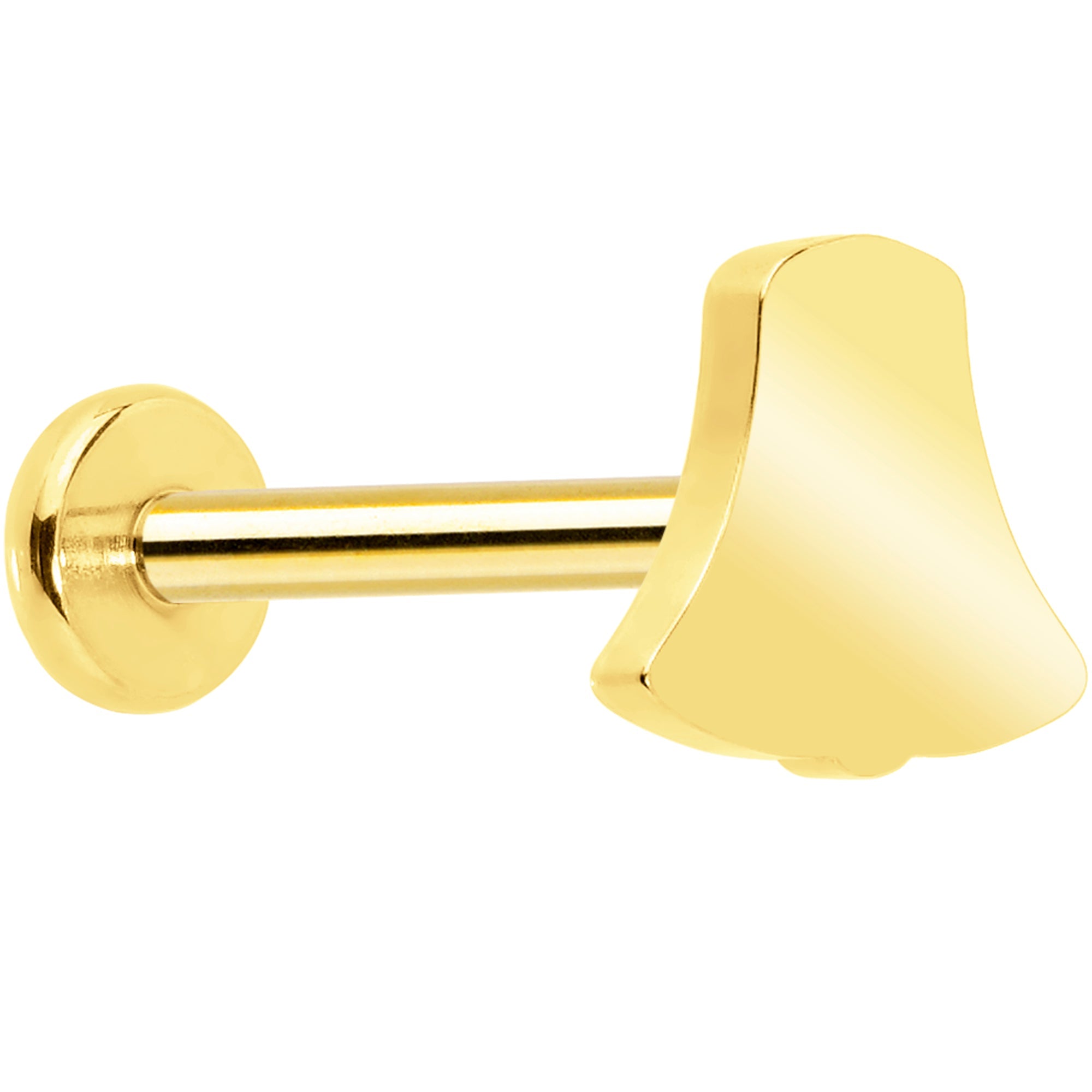 BodyCandy Christmas Flat Back Earring - Titanium Holiday Bell — main product shot