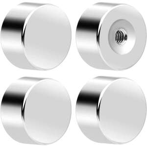 BodyCandy Flat Back Earring Back - Screw On 20G Stainless Steel 4 Pack — side view