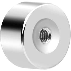 BodyCandy Flat Back Earring Back - Screw On 20G Stainless Steel 4 Pack — detail close-up