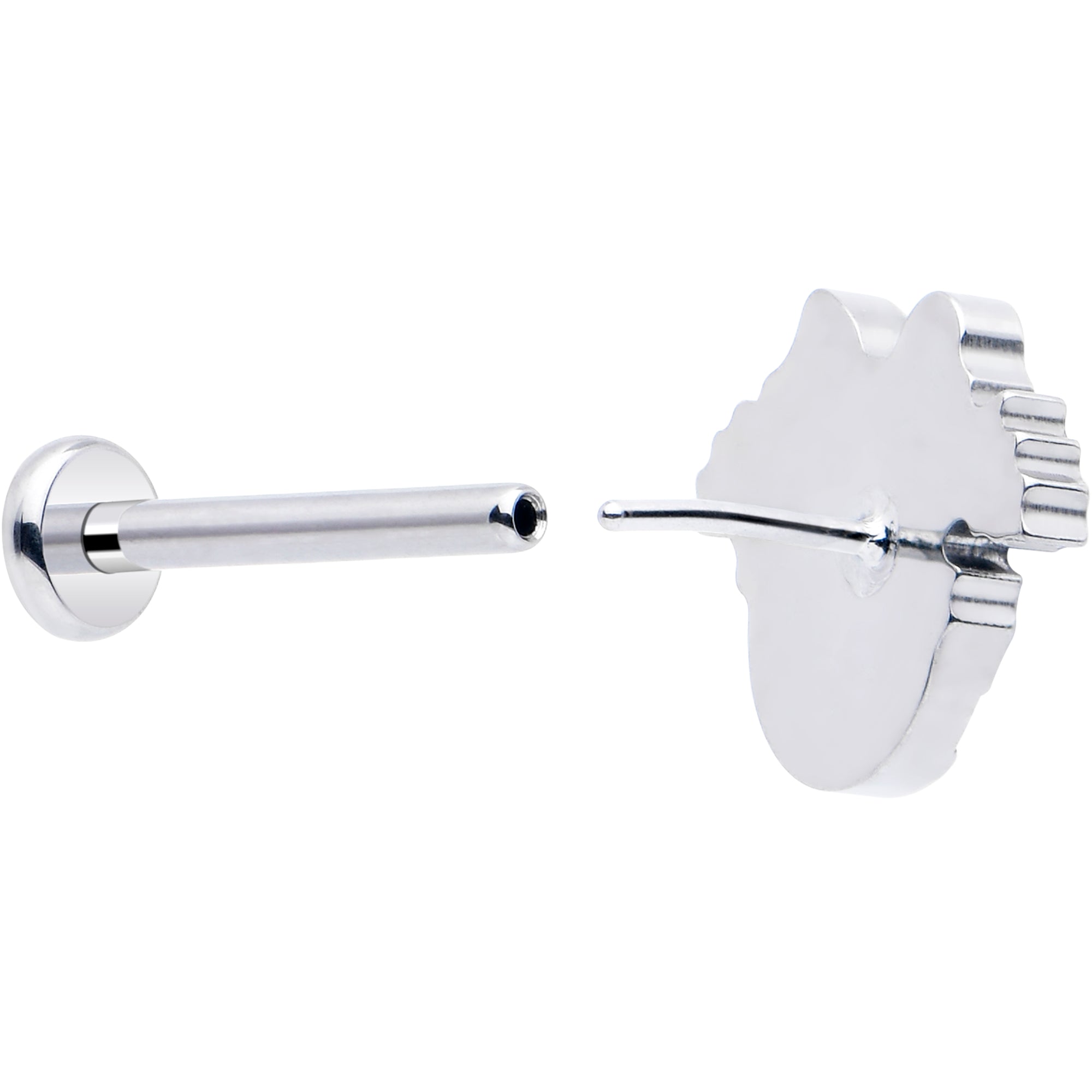 BodyCandy Christmas Flat Back Earring - Holiday Ornament — side view