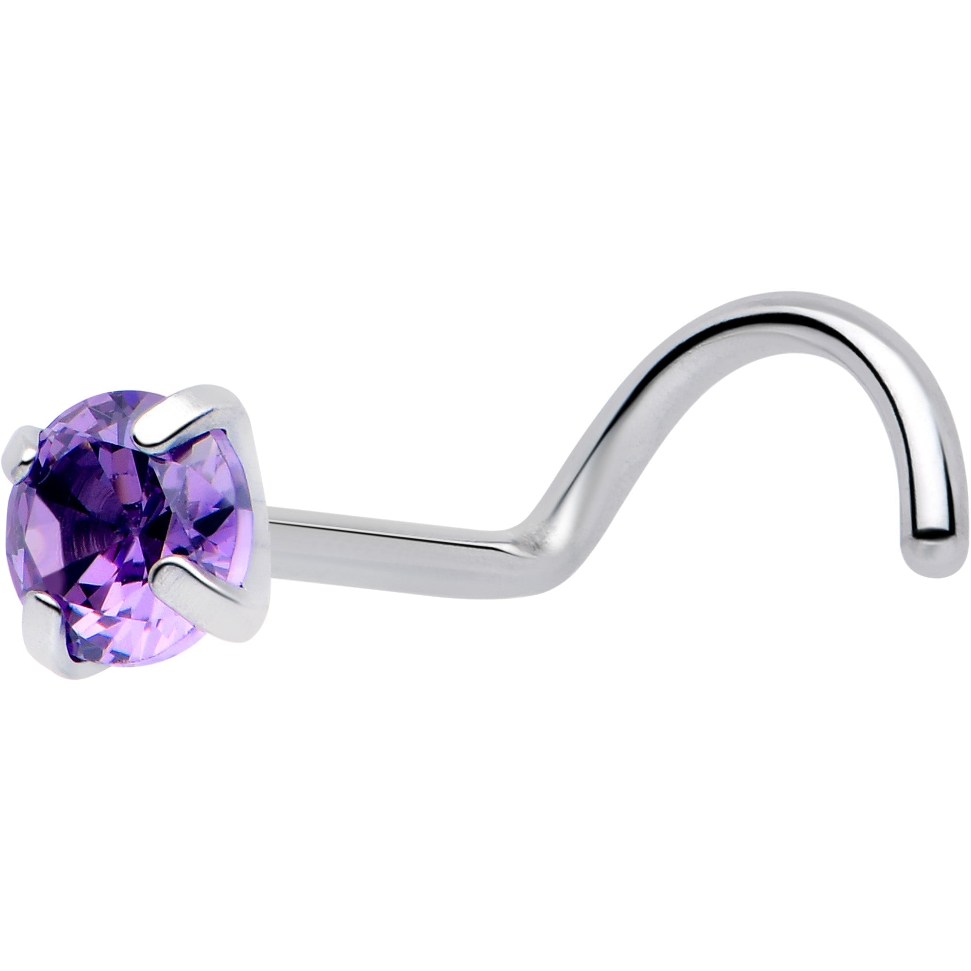 BodyCandy 20G 3mm CZ Prong Set Push-In Threadless Nose Screw Nose Ring — size reference