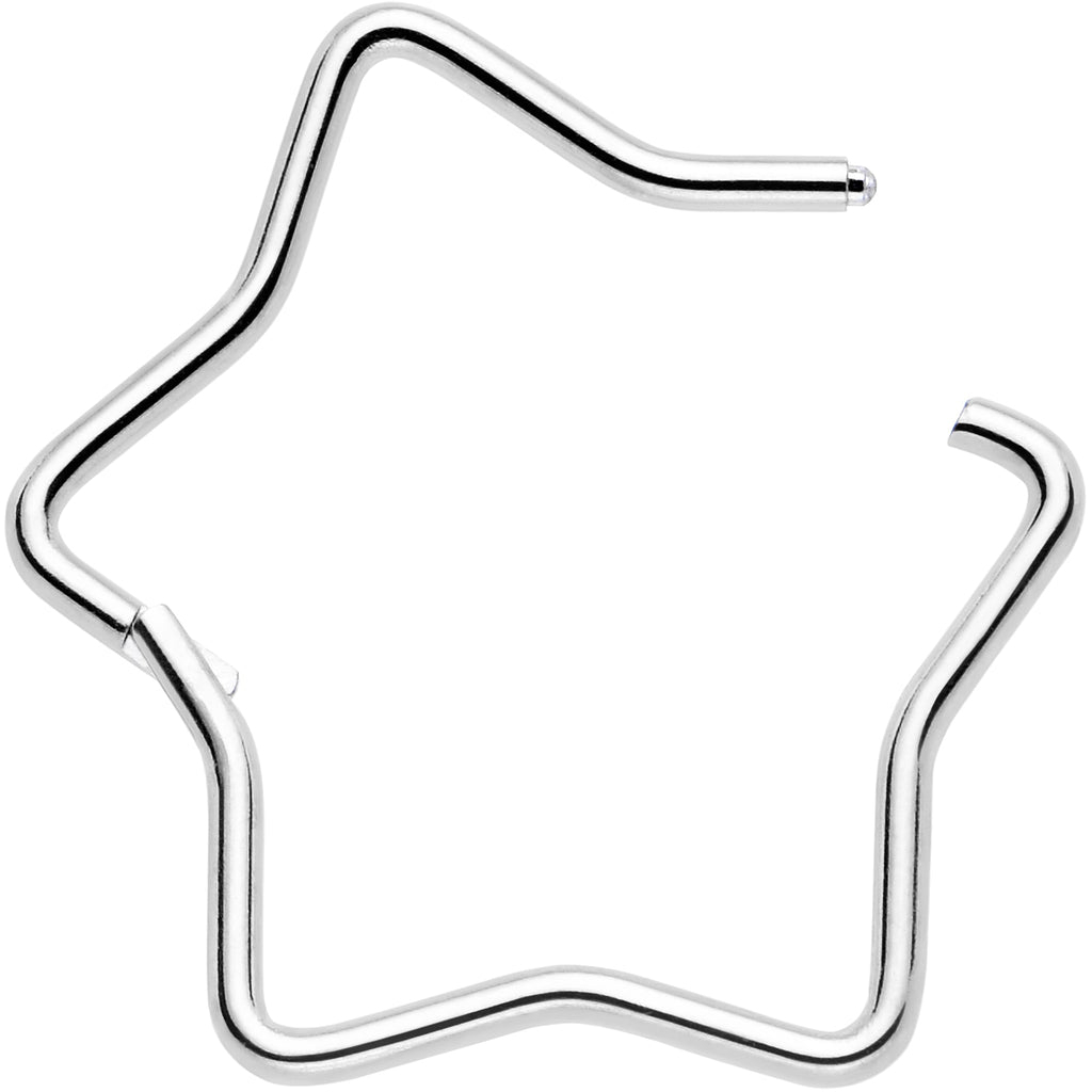 BodyCandy 20G Seamless Hollow Star Nose Hoop Surgical Steel — lifestyle context