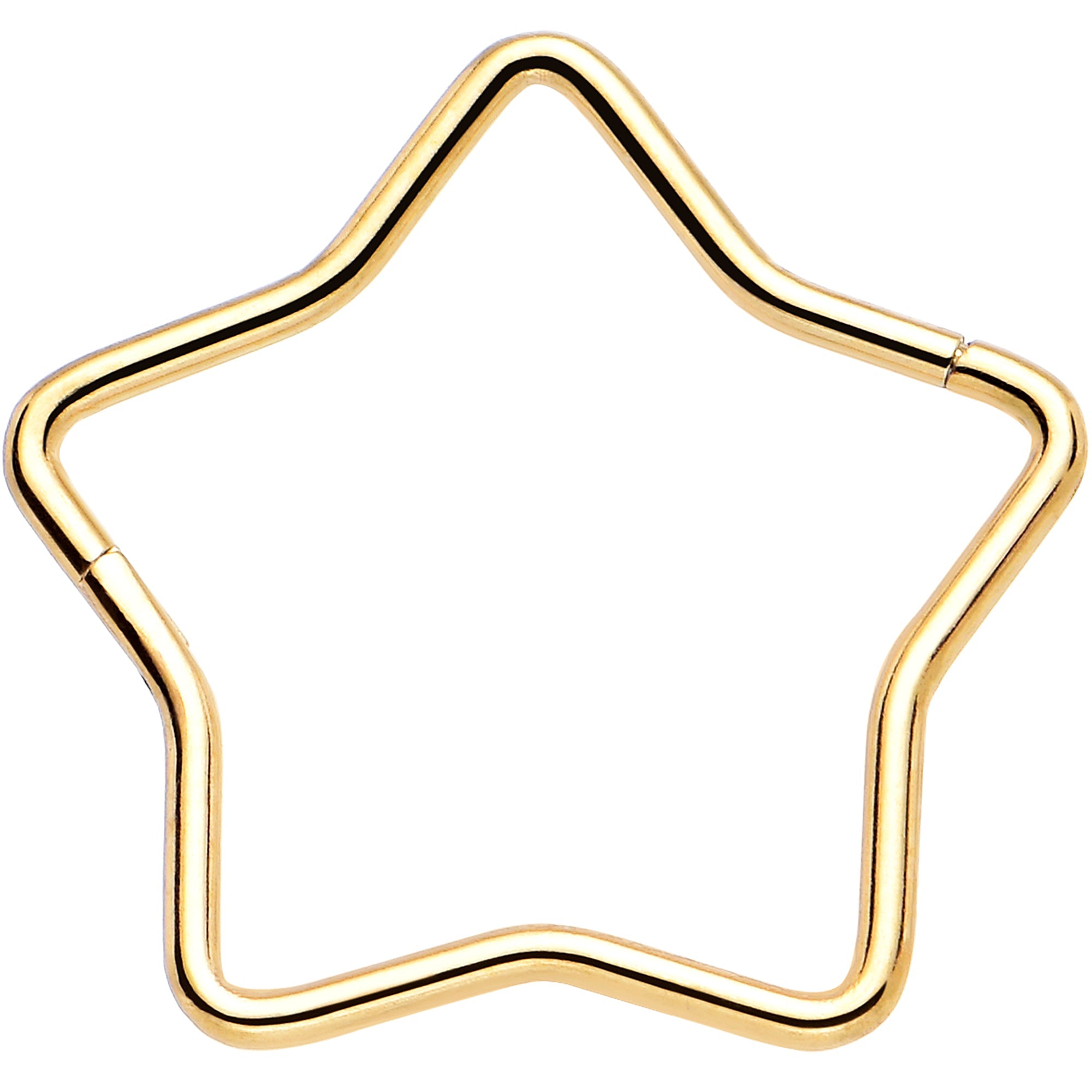 BodyCandy 20G Seamless Hollow Star Nose Hoop Surgical Steel — feature highlight