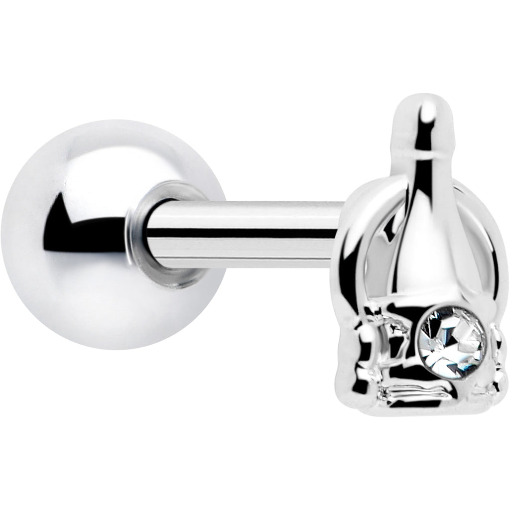 BodyCandy 16G 1/4 Clear Gem Champagne Dreams Cartilage Tragus Earring — main product shot