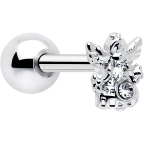 16G 1/4 Clear CZ Gem Fabulous Angel Cartilage Tragus Earring