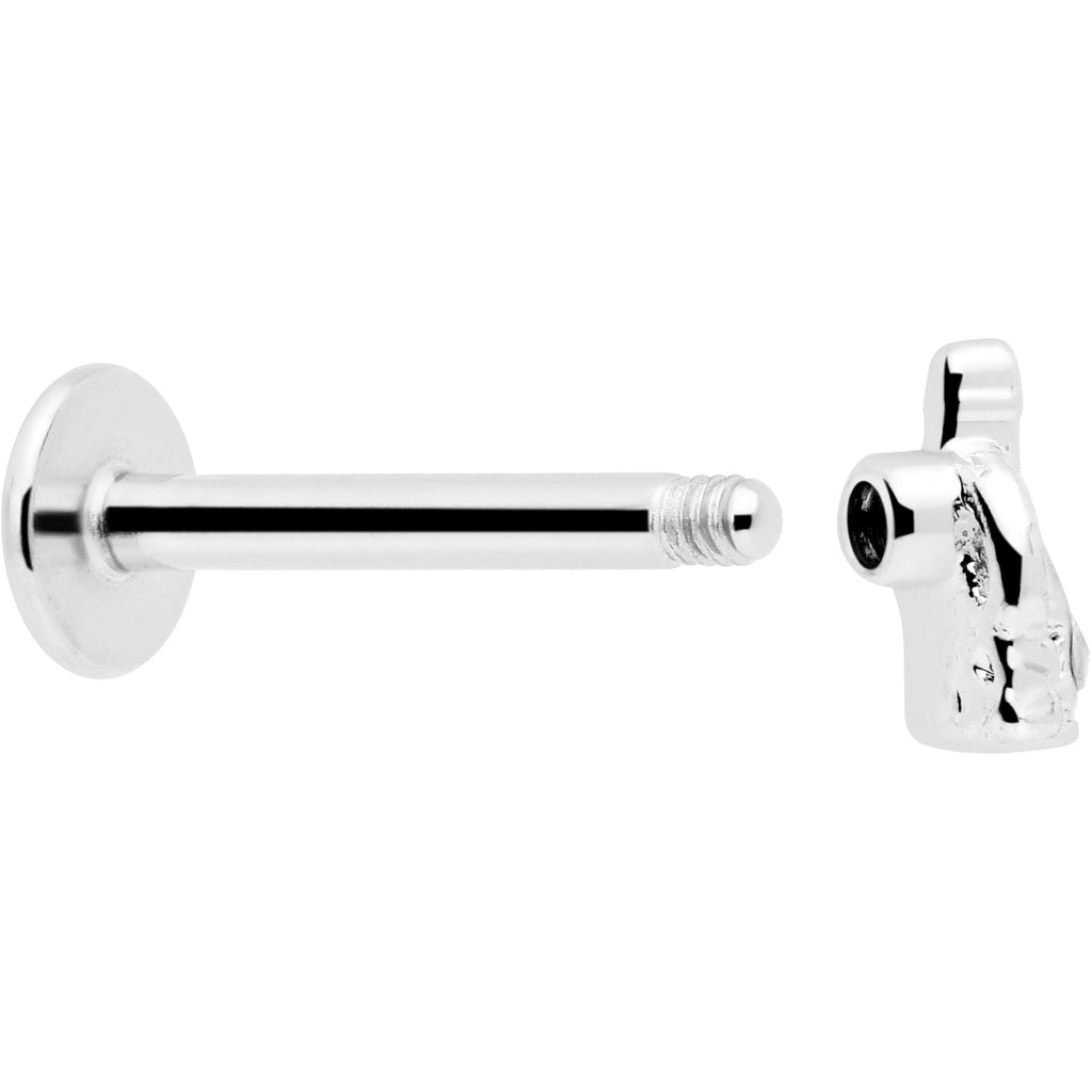 BodyCandy 16G 5/16 Clear Gem Champagne Dreams Labret Monroe Tragus — lifestyle context
