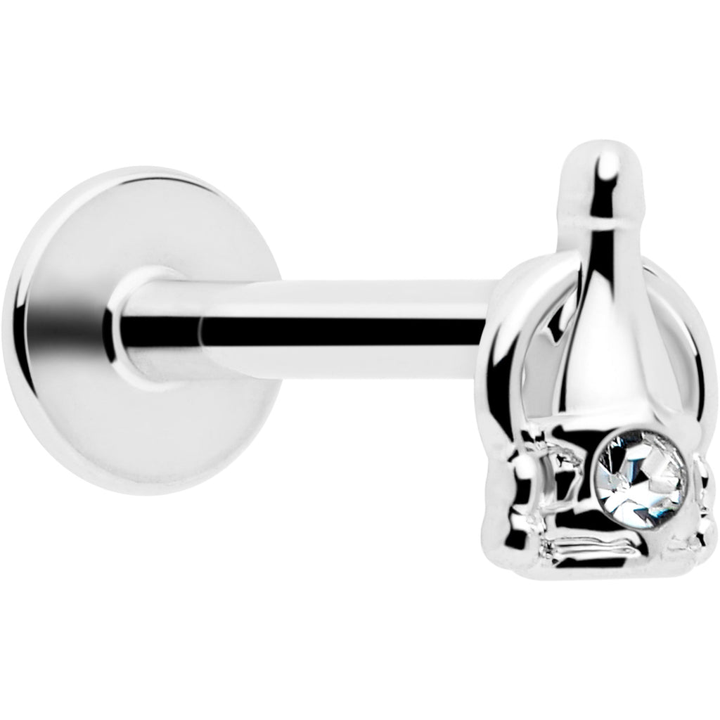 BodyCandy 16G 5/16 Clear Gem Champagne Dreams Labret Monroe Tragus — main product shot