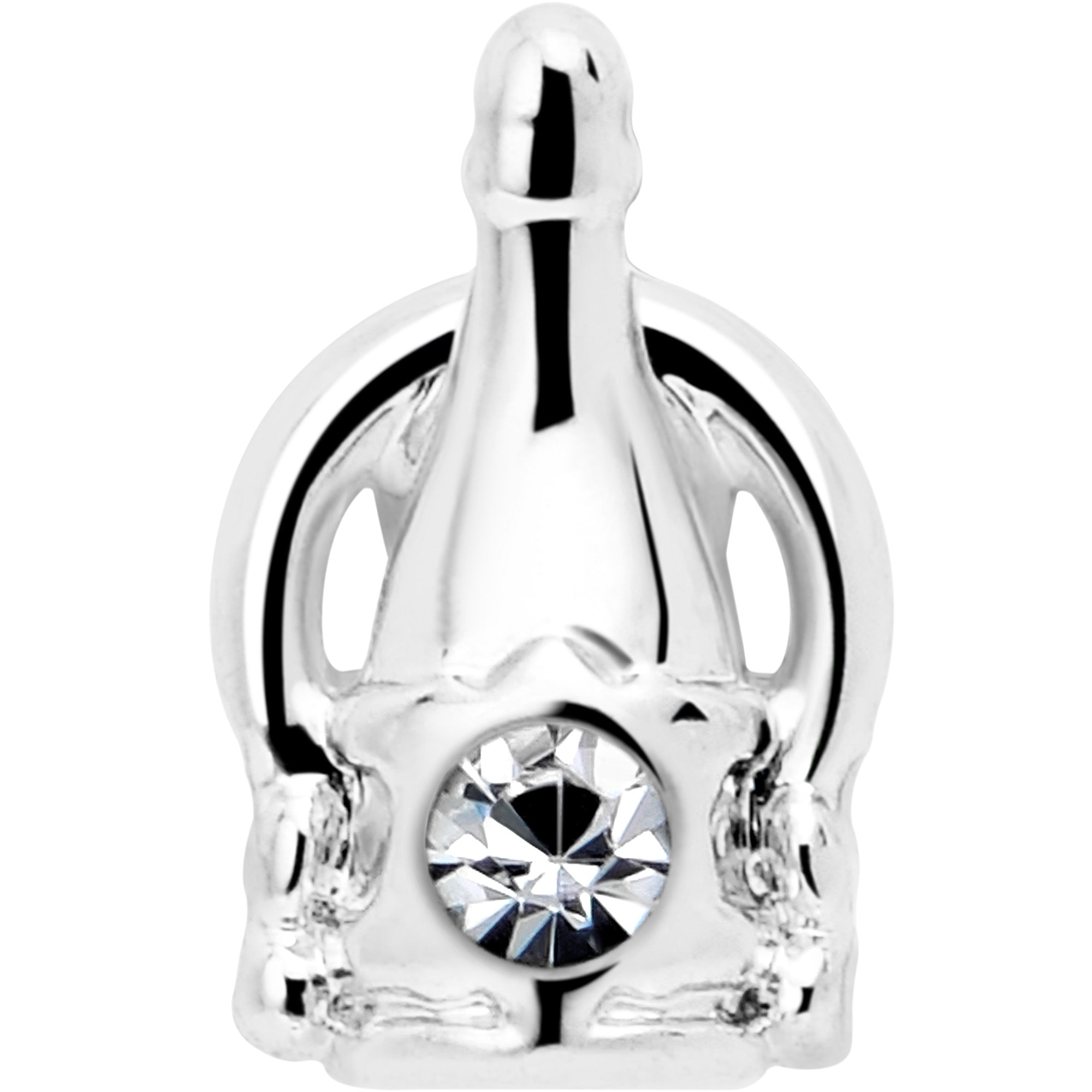 BodyCandy 20G 7mm Clear Gem Champagne Dreams L Shape Nose Ring — lifestyle context