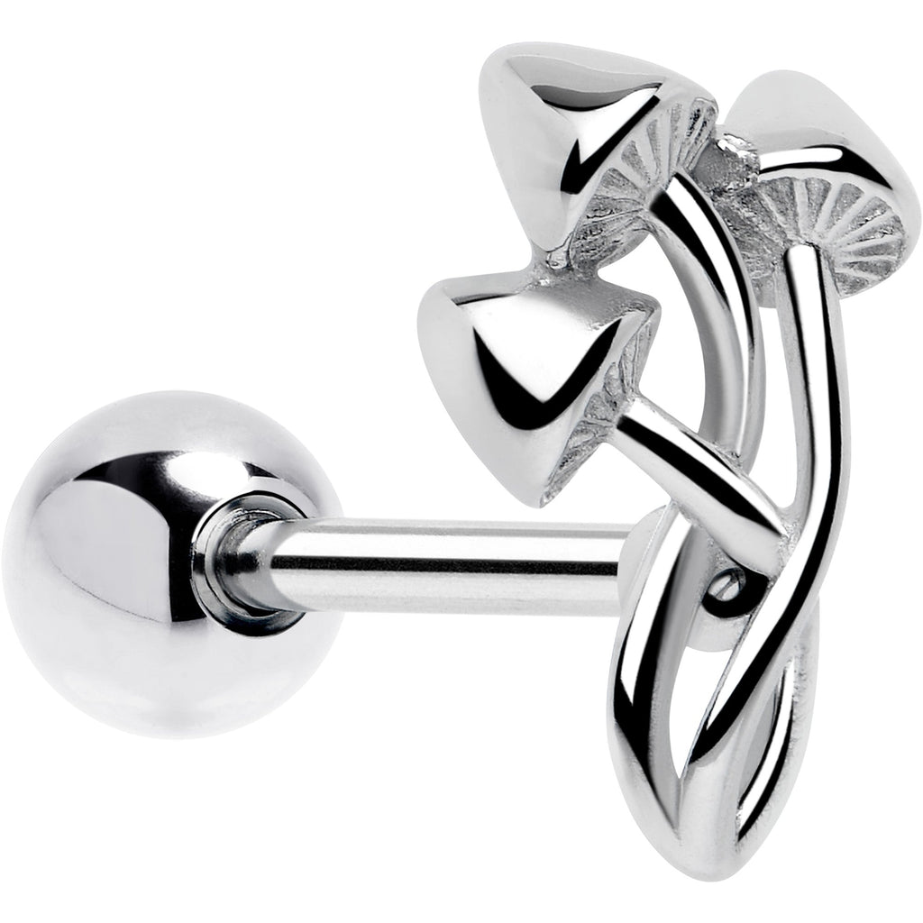 BodyCandy Trippy Mushroom Trio Barbell Tongue Ring — main product shot