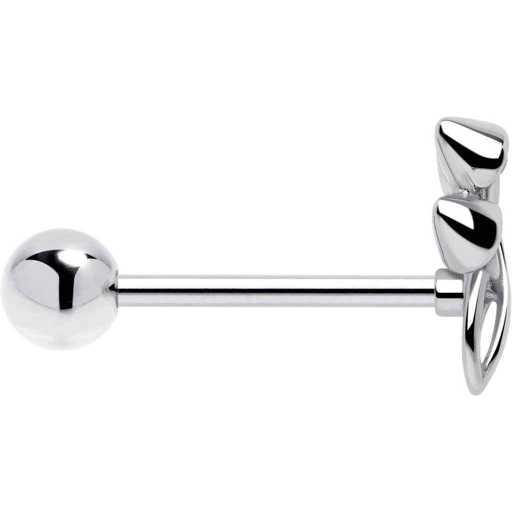 BodyCandy Trippy Mushroom Trio Barbell Tongue Ring — side view