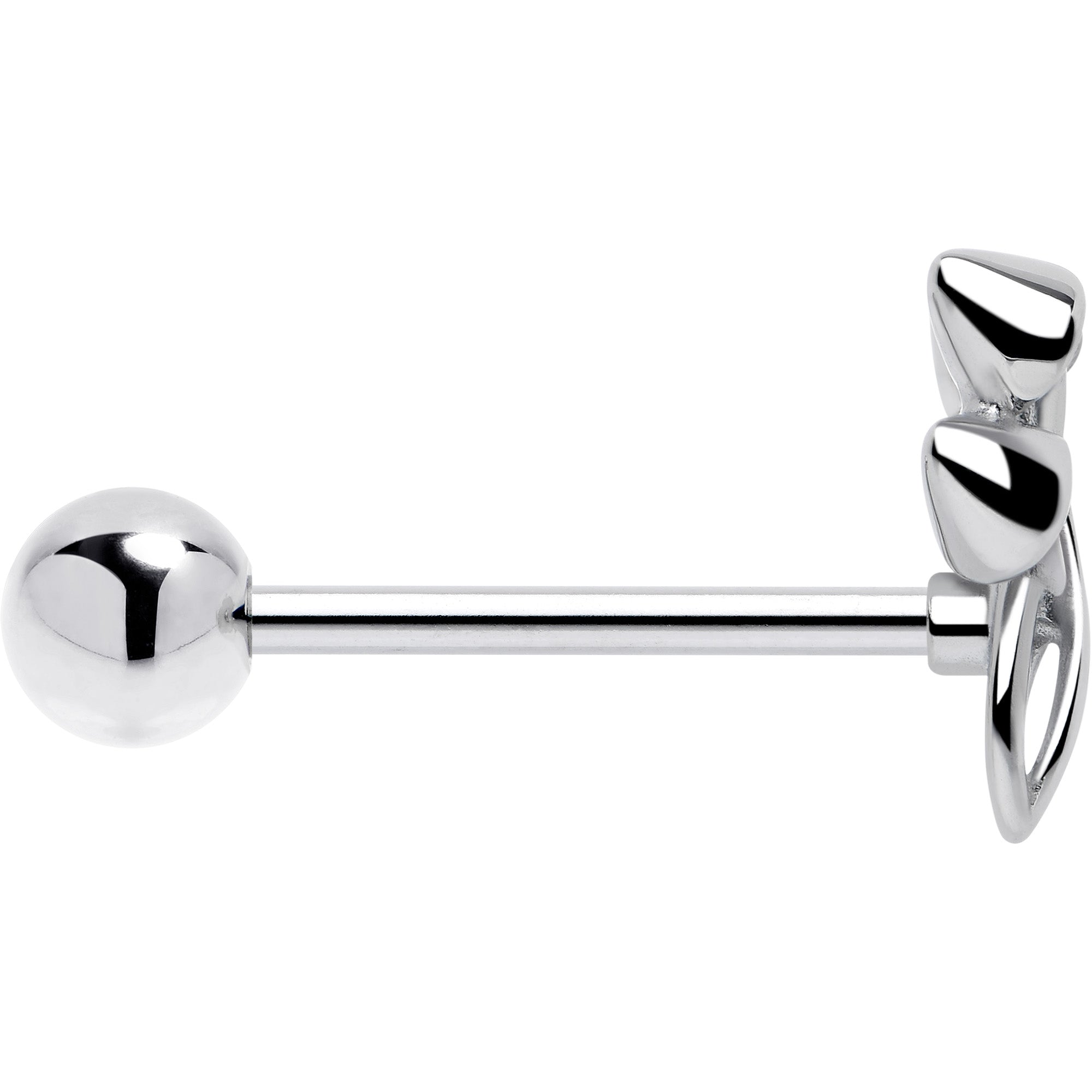 BodyCandy Trippy Mushroom Trio Barbell Tongue Ring — side view