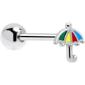 BodyCandy Colorful Umbrella Barbell Tongue Ring — main product shot
