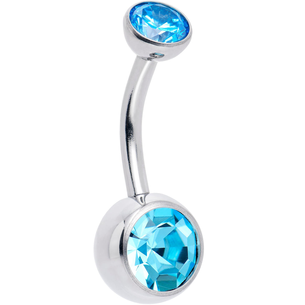 BodyCandy Double CZ Implant Grade Titanium Threadless Bezel Push In Belly Ring — packaging