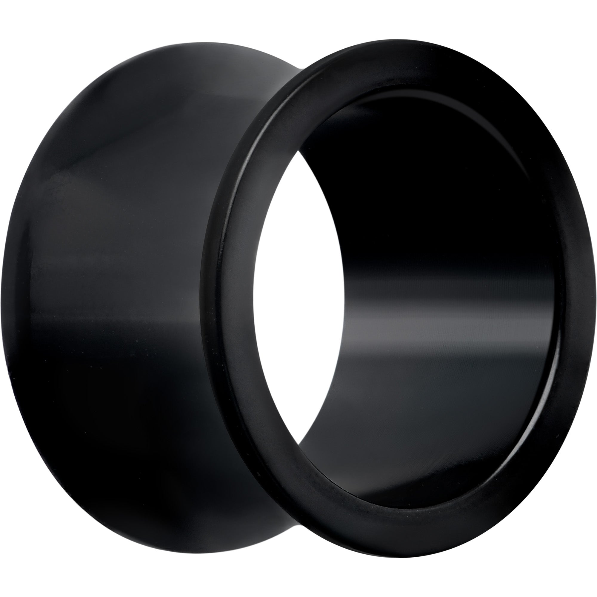 BodyCandy Black Hand Polished Double Flare Tunnel Plug Set 6mm to 25mm — lifestyle context