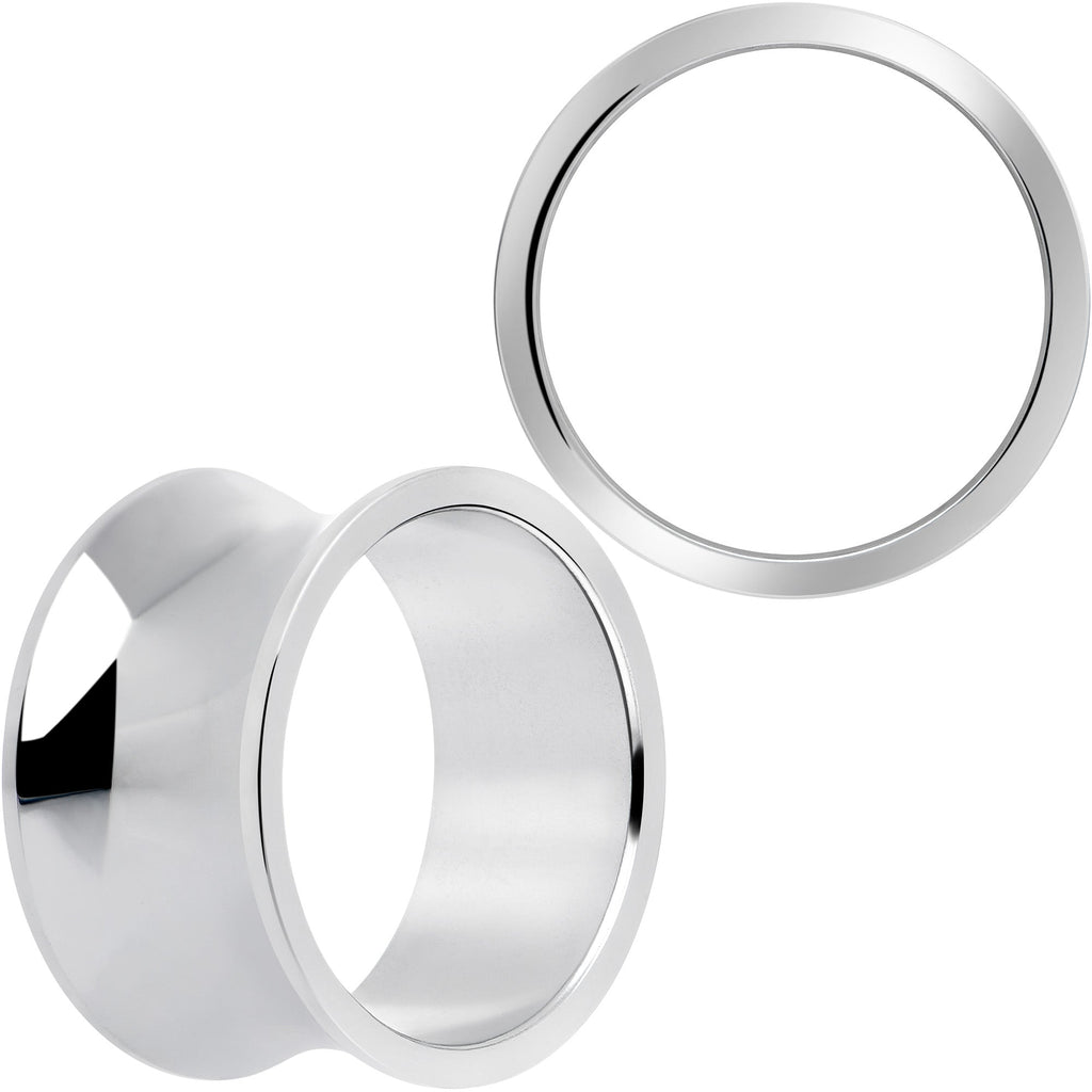BodyCandy Hand Polished Thick Double Flare Tunnel Plug Set 6mm to 25mm — comparison shot