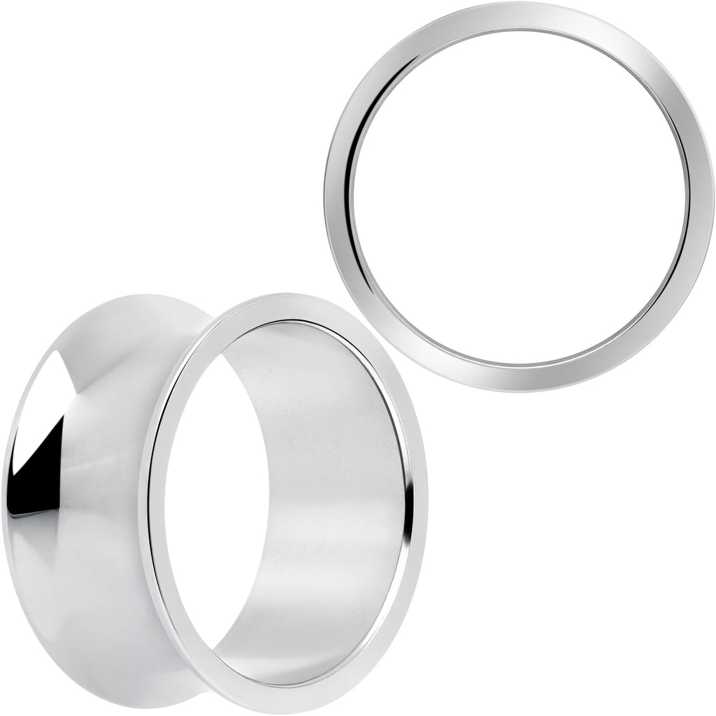 BodyCandy Hand Polished Thick Double Flare Tunnel Plug Set 6mm to 25mm — fabric or material detail