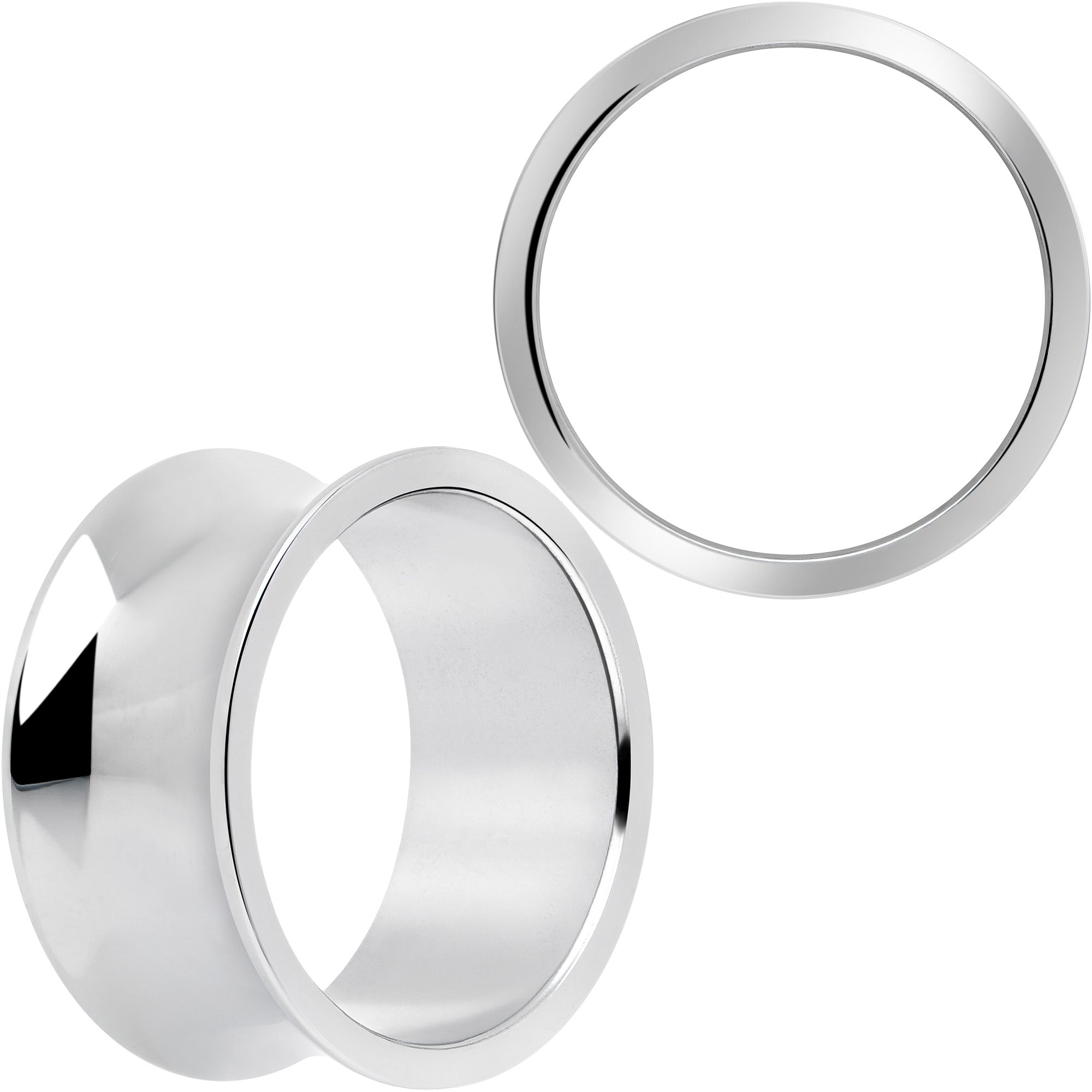 BodyCandy Hand Polished Thick Double Flare Tunnel Plug Set 6mm to 25mm — fabric or material detail