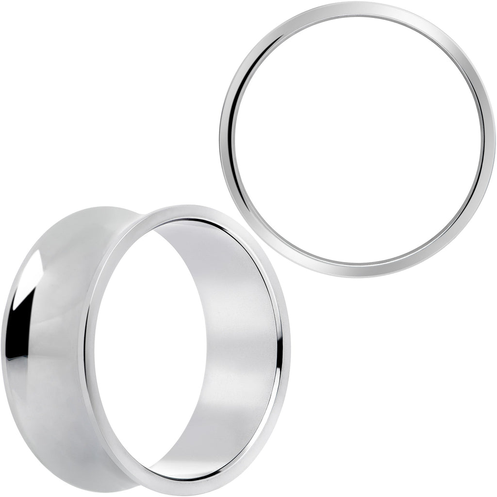 BodyCandy Hand Polished Thick Double Flare Tunnel Plug Set 6mm to 25mm — feature highlight