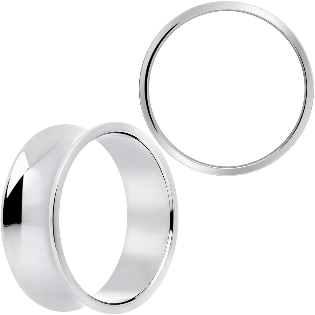 BodyCandy Hand Polished Thick Double Flare Tunnel Plug Set 6mm to 25mm — product on model