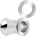 BodyCandy Hand Polished Thick Double Flare Tunnel Plug Set 6mm to 25mm — alternative angle