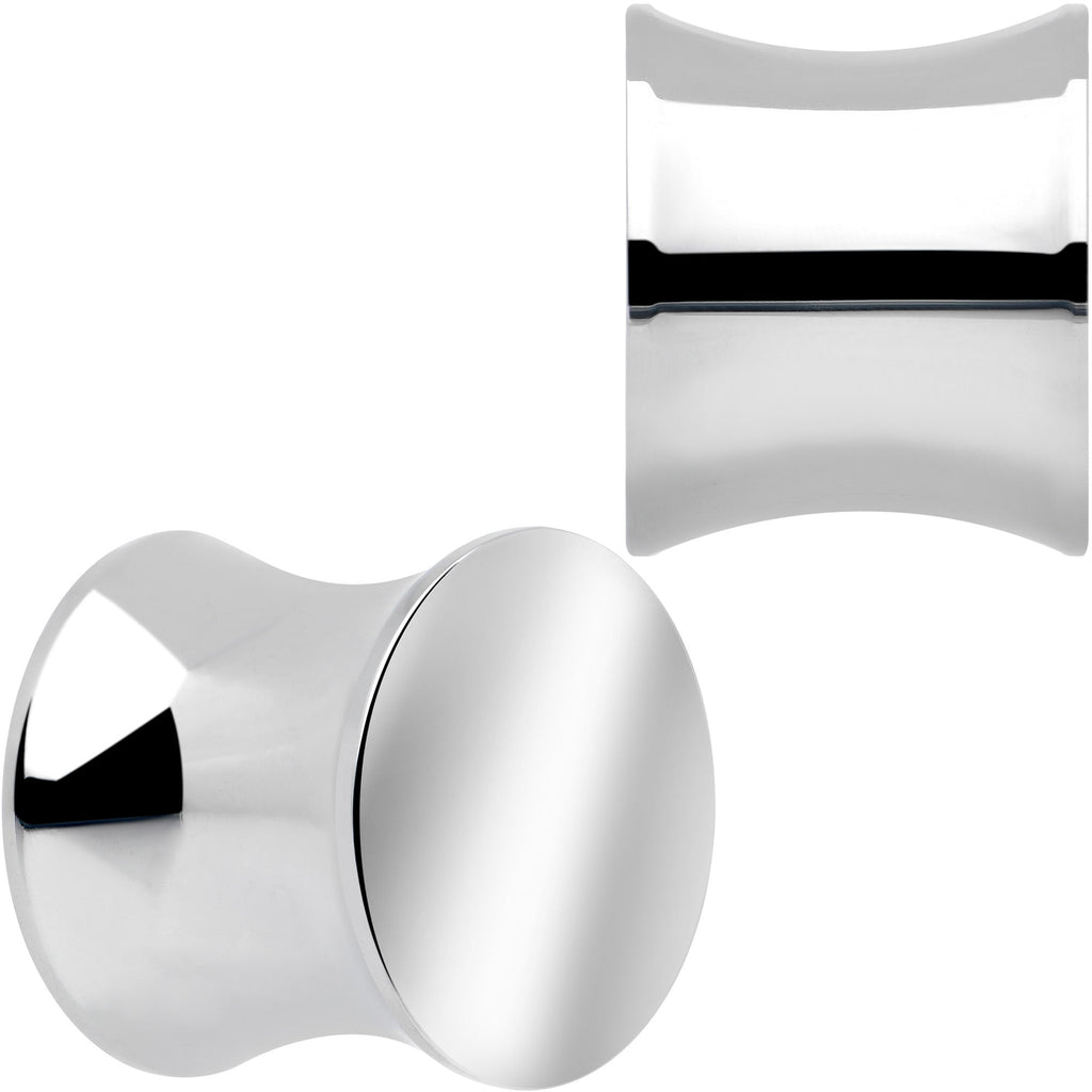BodyCandy Hand Polished Simply Style Saddle Plug Set 5mm to 25mm — detail close-up