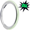 BodyCandy 20G Implant Grade Titanium  Glow in the Dark Hinged Segment Nose Hoop — main product shot