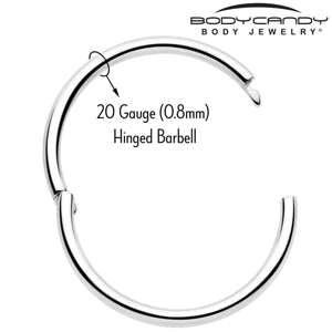 BodyCandy 20G Implant Grade Titanium Half Closure Hinged Segment Ring — lifestyle context