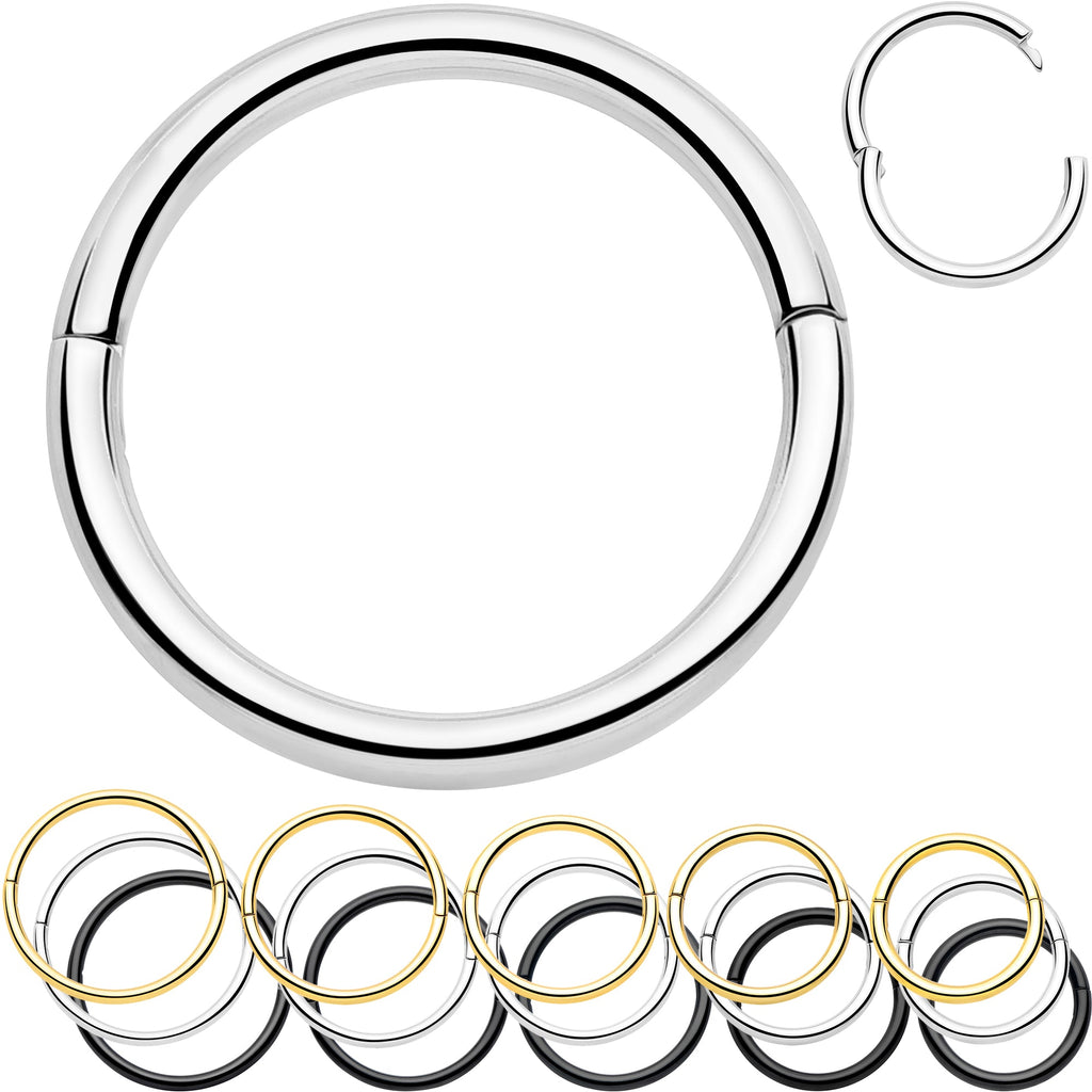 BodyCandy 20G Implant Grade Titanium Half Closure Hinged Segment Ring — main product shot