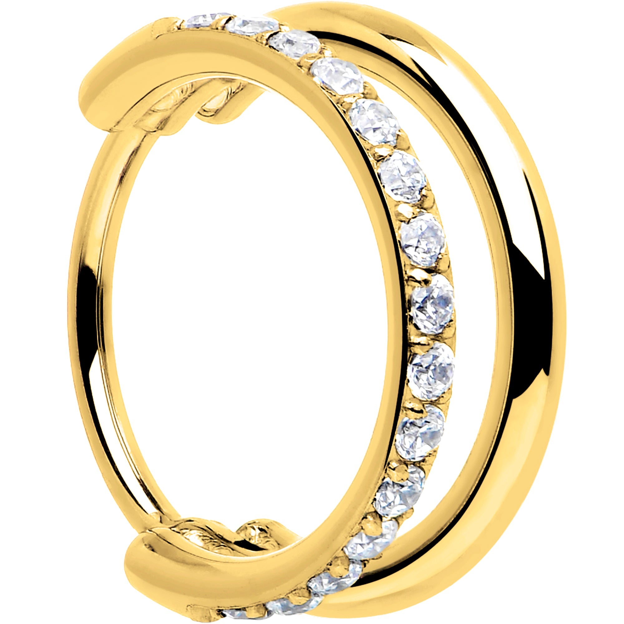 BodyCandy Single Row Micro Gem Implant Grade Titanium Hinged Double Hoop Nose Ring — packaging