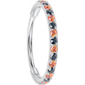 BodyCandy 20G Micro Gem Titanium Hinged Nose Hoop - Black Orange Nose Ring — main product shot