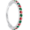 BodyCandy 20G Micro Gem Titanium Hinged Nose Hoop - Christmas Nose Ring — main product shot