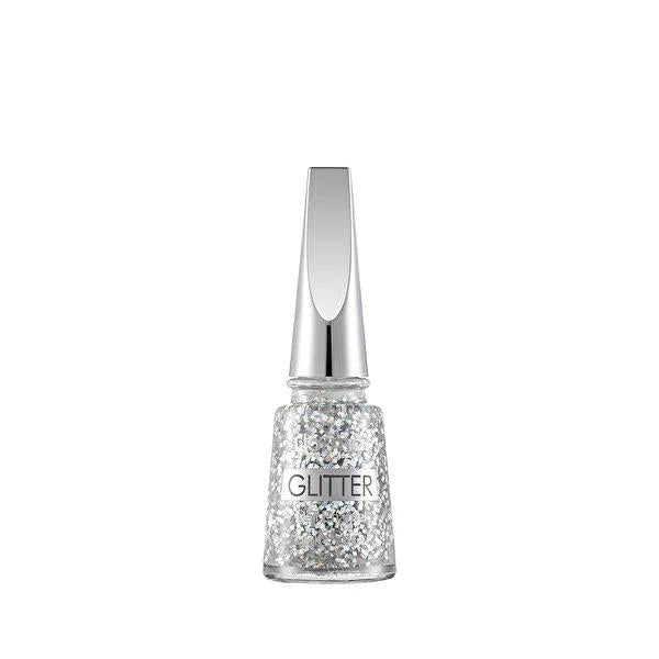 Flormar Glitter Nail Polish: Shimmering Sparkle & Glam - 16 Vibrant Colors for Stunning Nail Art & Designs