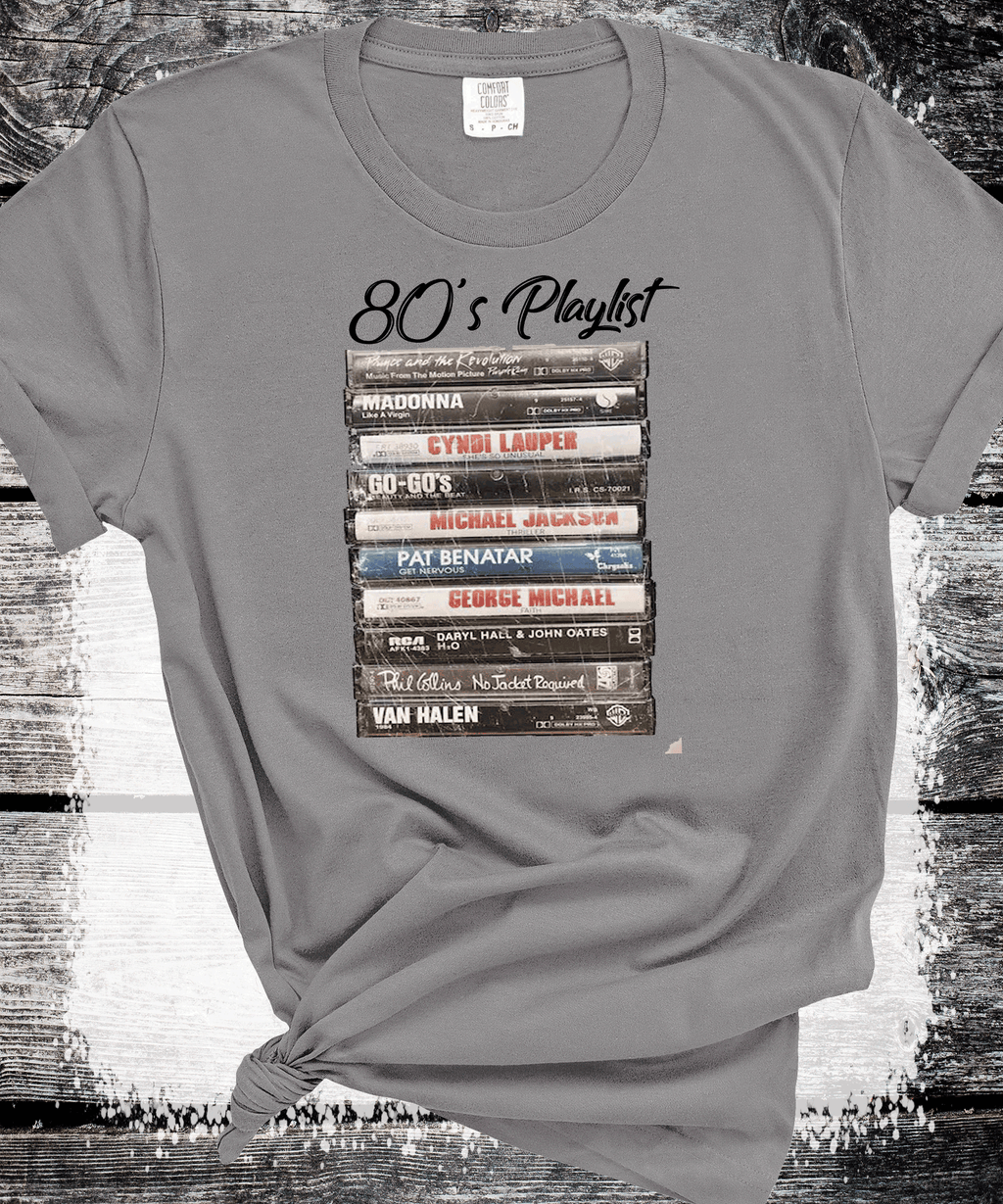A Blessed Texas Mess Boutique Old School Playlist Sweatshirt, Old School Playlist Shirt, Retro 80s 90s Music… — A Blessed Texas Mess Boutique branding close-up