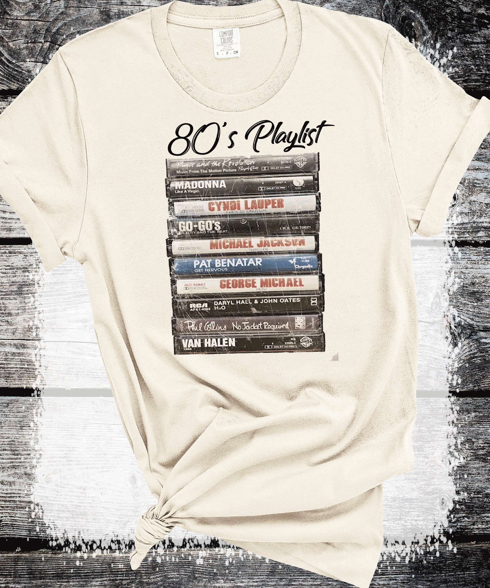 A Blessed Texas Mess Boutique Old School Playlist Sweatshirt, Old School Playlist Shirt, Retro 80s 90s Music… — construction detail