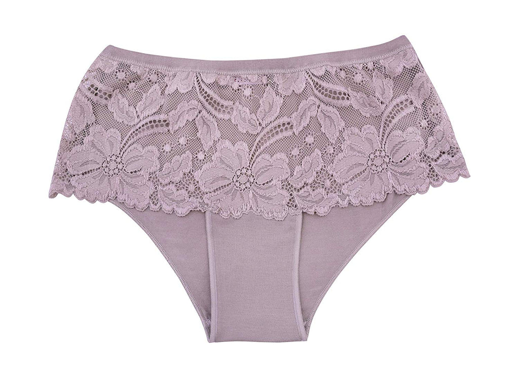 tittimitti EGI Luxury Modal Women's Lace-Trimmed Briefs Panties. Proudly Made in Italy.(1153) — alternative angle