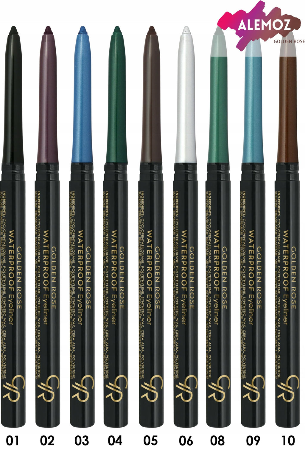 Golden Rose Waterproof Eyeliner No:04 - Long-Lasting, Easy Application, Dermatologically Tested