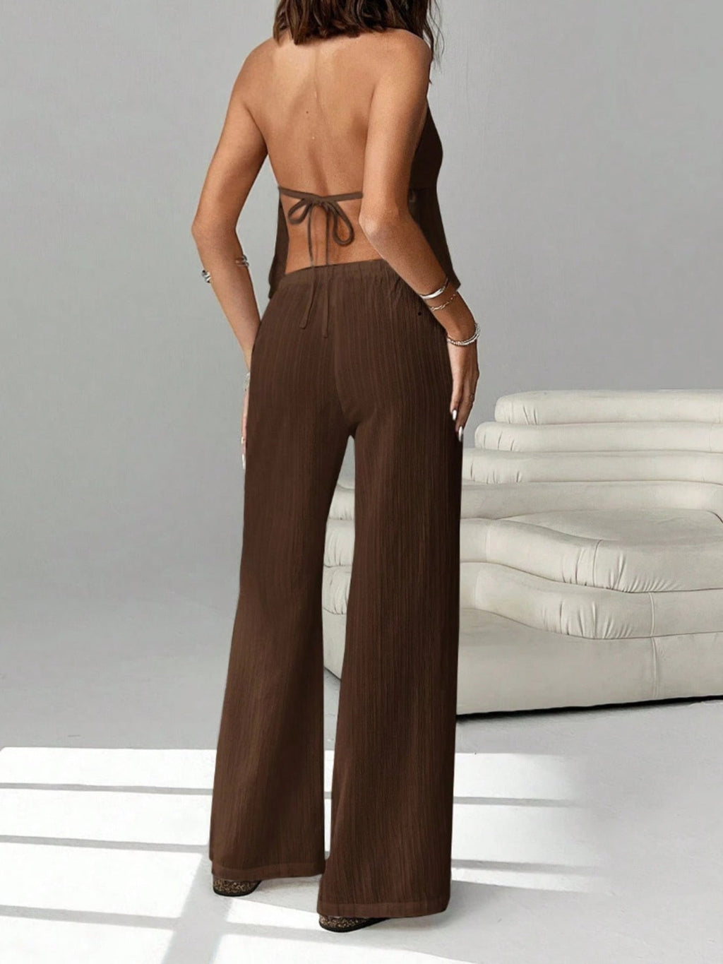 Halter Neck Cami and Pants Set